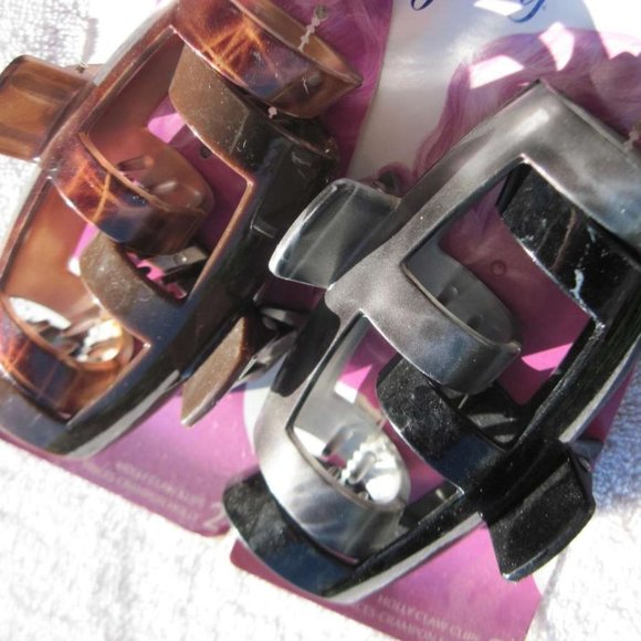 2 Goody Large Plastic Holly Jaw Claw Clips 6 Teeth Extra Inside Thick Hair Grip - Picture 5 of 16